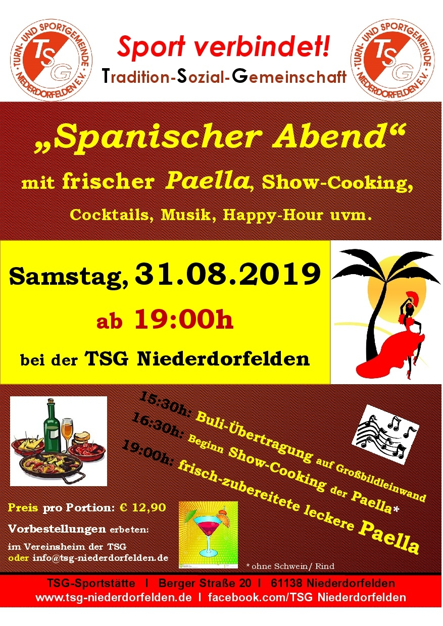 Spanischer Abend Bei Der Tsg Tsg Niederdorfelden